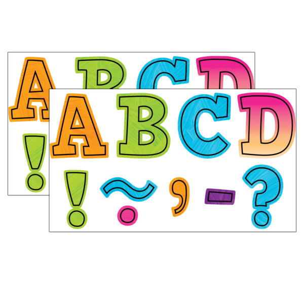 Brights 4Ever Bold Block 3" Magnetic Letters Brights 4Ever Bold Block 3" Magnetic Letters, 55 Pieces Per Pack, 2 Packs