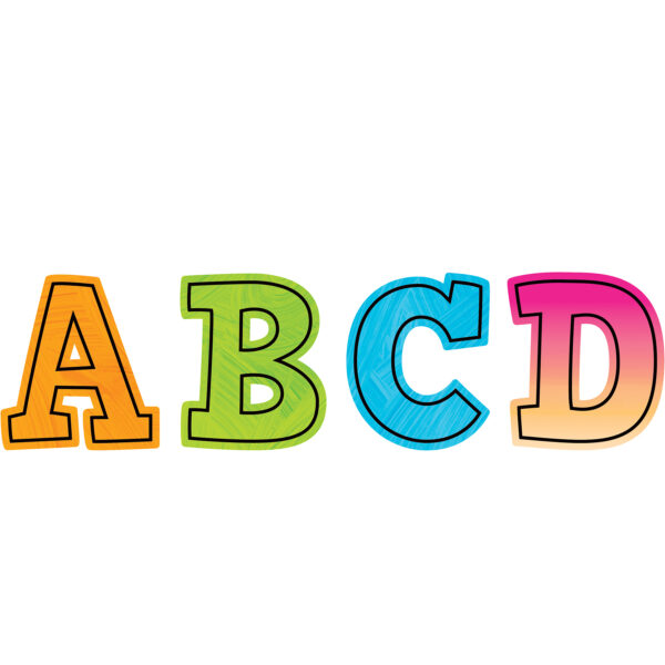 Brights 4Ever Bold Block 3" Magnetic Letters Brights 4Ever Bold Block 3" Magnetic Letters, 55 Pieces Per Pack, 2 Packs