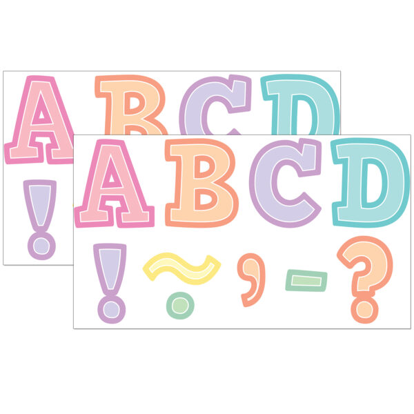 Pastel Pop Bold Block 3" Magnetic Letters Pastel Pop Bold Block 3" Magnetic Letters, 55 Pieces Per Pack, 2 Packs