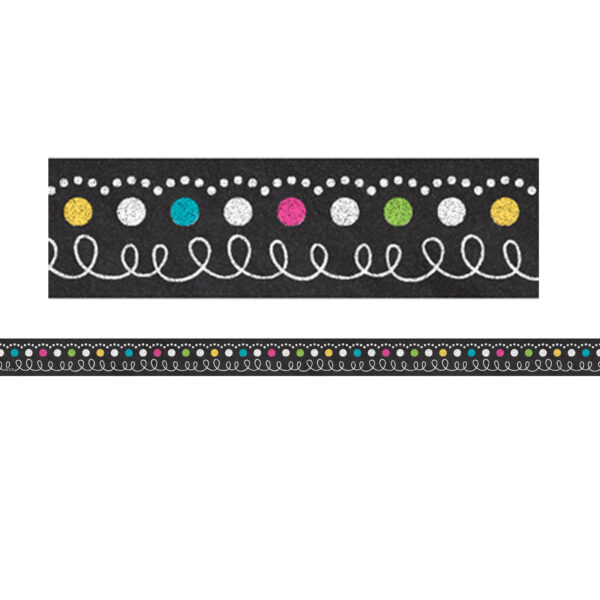 Chalkboard Brights Magnetic Strips, 12 Feet Per Pack, 6 Packs