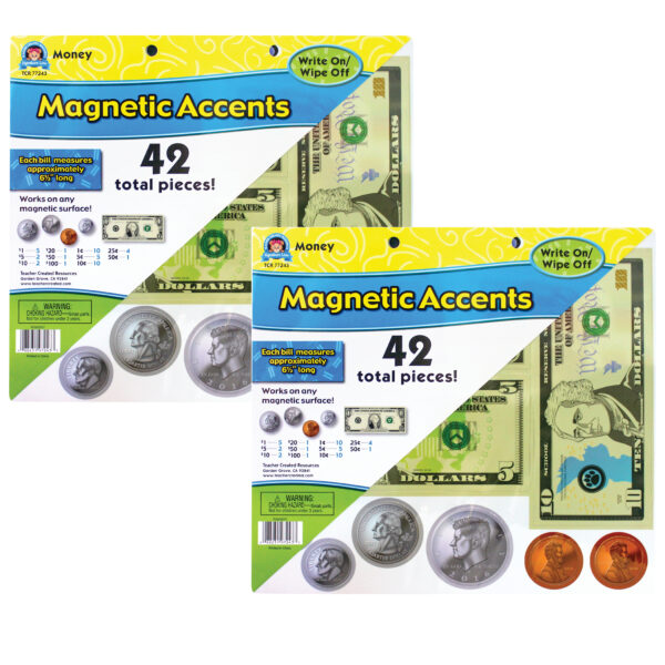 Money Magnetic Accents Money Magnetic Accents, 42 Per Pack, 2 Packs