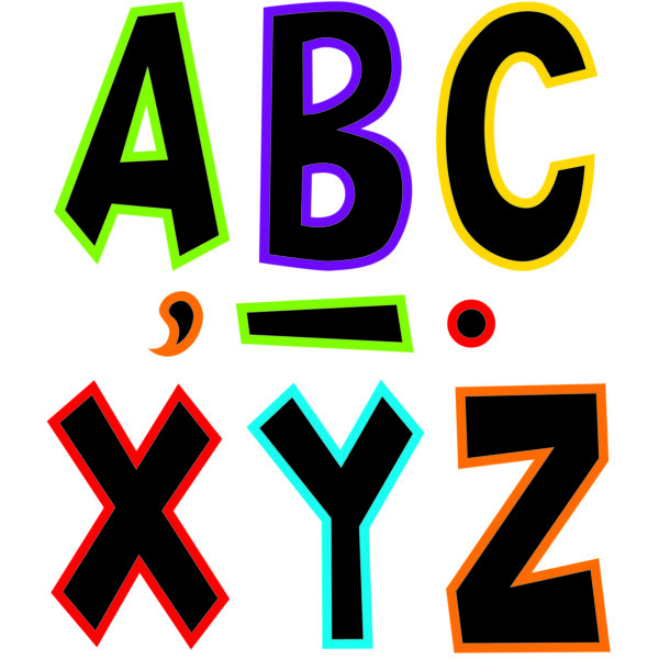 ERSTCR77282-3_1.jpg Electric Bright 7" Fun Font Letters, 120 Pieces Per Pack, 3 Packs