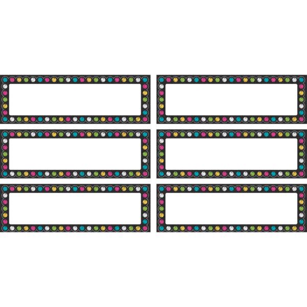 Chalkboard Brights Labels Magnetic Accents, 20 Per Pack, 3 Packs