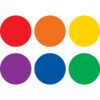 ERSTCR77550-2_1.jpg Spot On Dry-Erase Desktop Writing Spots Colorful Circles - 4", 12 Per Pack, 2 Packs