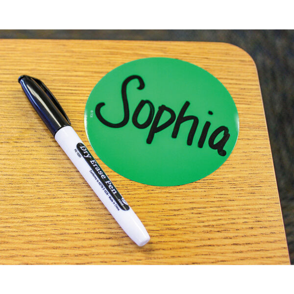 ERSTCR77550-2_2.jpg Spot On Dry-Erase Desktop Writing Spots Colorful Circles - 4", 12 Per Pack, 2 Packs