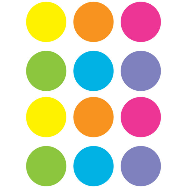 ERSTCR77551-2.jpg Spot On Dry-Erase Desktop Writing Spots Bright Circles - 7", 6 Per Pack, 2 Packs
