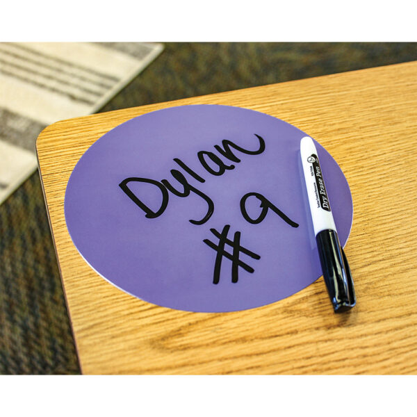 ERSTCR77551-2_1.jpg Spot On Dry-Erase Desktop Writing Spots Bright Circles - 7", 6 Per Pack, 2 Packs