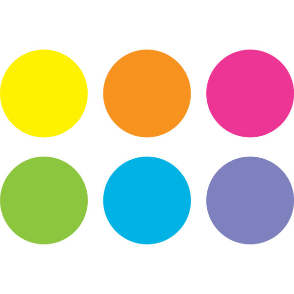 ERSTCR77551-2_2.jpg Spot On Dry-Erase Desktop Writing Spots Bright Circles - 7", 6 Per Pack, 2 Packs