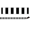 Black Stripes Magnetic Border, 24 Feet Per Pack, 2 Packs