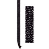 Black with White Painted Dots Magnetic Border, 24 Feet Per Pack, 2 Packs