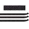 Black with White Painted Dots Magnetic Border, 24 Feet Per Pack, 3 Packs