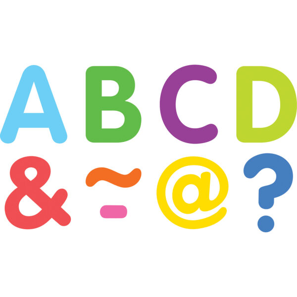 Colorful Classic 2" Magnetic Letters Colorful Classic 2" Magnetic Letters, 87 Pieces Per Pack, 3 Packs