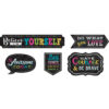 Chalkboard Brights Clingy Thingies Positive Sayings Accents, 10 Per Pack, 2 Packs