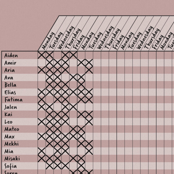 Light Mauve Incentive Write-On-Wipe-Off Chart, Pack of 6