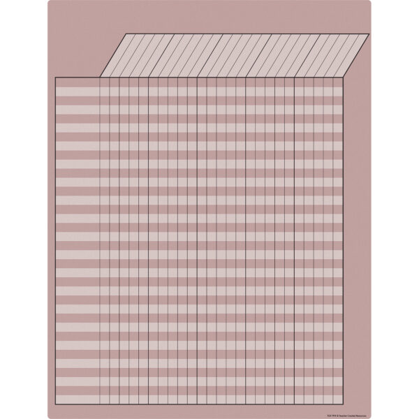 Light Mauve Incentive Write-On-Wipe-Off Chart, Pack of 6