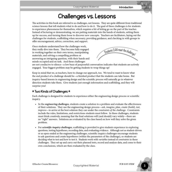 STEM: Engaging Hands-On Challenges Using Everyday Materials (Gr. 5)