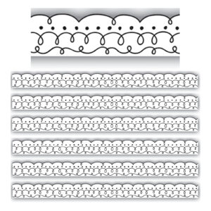 Squiggles and Dots Die-Cut Border Trim, 35 Feet Per Pack, 6 Packs