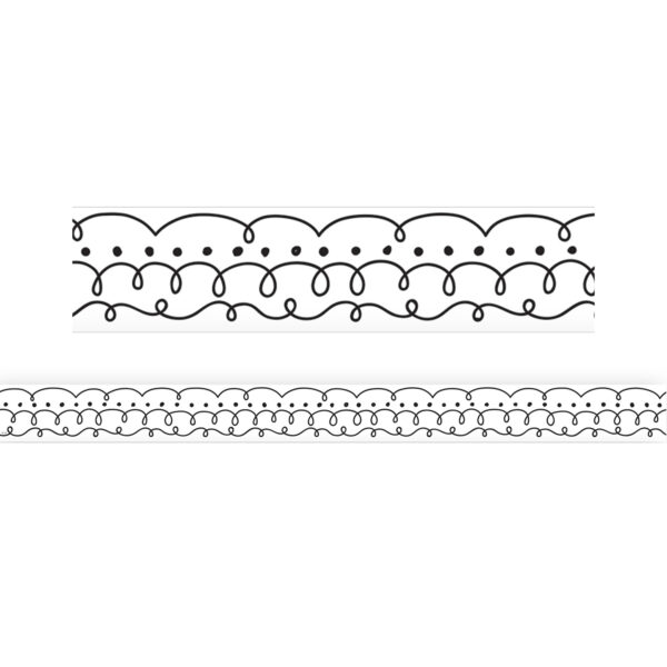 Squiggles and Dots Die-Cut Border Trim, 35 Feet Per Pack, 6 Packs