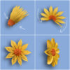 Wildflowers Paper Flowers, Pack of 4