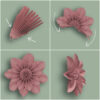 Cottage Charm Paper Flowers, Pack of 4