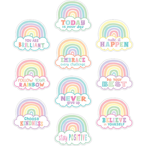 Pastel Pop Positive Sayings Accents, 30 Per Pack, 3 Packs