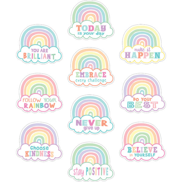 Pastel Pop Positive Sayings Accents, 30 Per Pack, 3 Packs