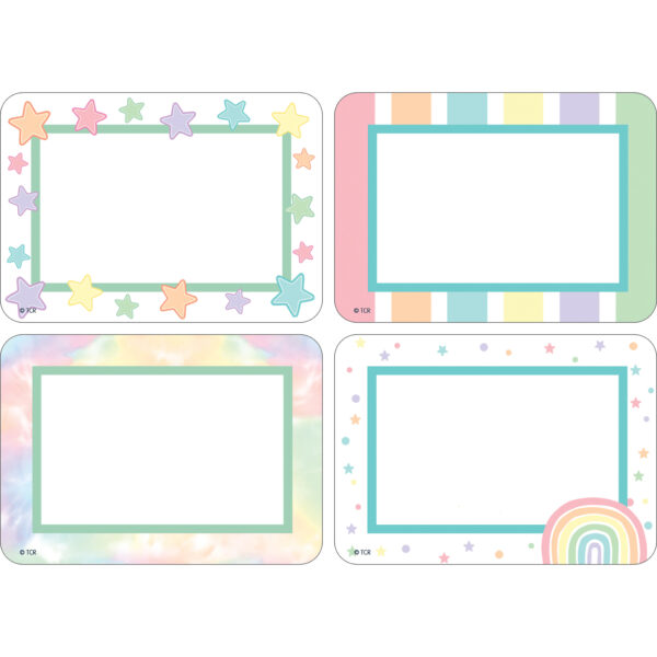 Pastel Pop Name Tags - Labels Multi-Pack, 36 Per Pack, 6 Packs