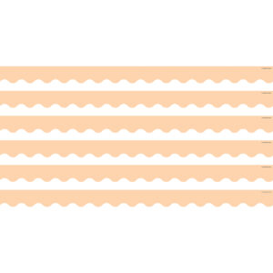 Peach Scalloped Border Trim, 35 Feet Per Pack, 6 Packs