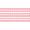 Pastel Pink Scalloped Border Trim, 35 Feet Per Pack, 6 Packs
