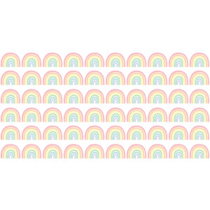 Pastel Pop Rainbows Die-Cut Border Trim, 35 Feet Per Pack, 6 Packs