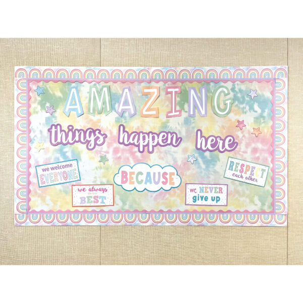 Pastel Pop Rainbows Die-Cut Border Trim, 35 Feet Per Pack, 6 Packs