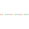 Pastel Pop Stars Die-Cut Border Trim, 35 Feet Per Pack, 6 Packs