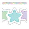 Pastel Pop Stars Die-Cut Border Trim, 35 Feet Per Pack, 6 Packs