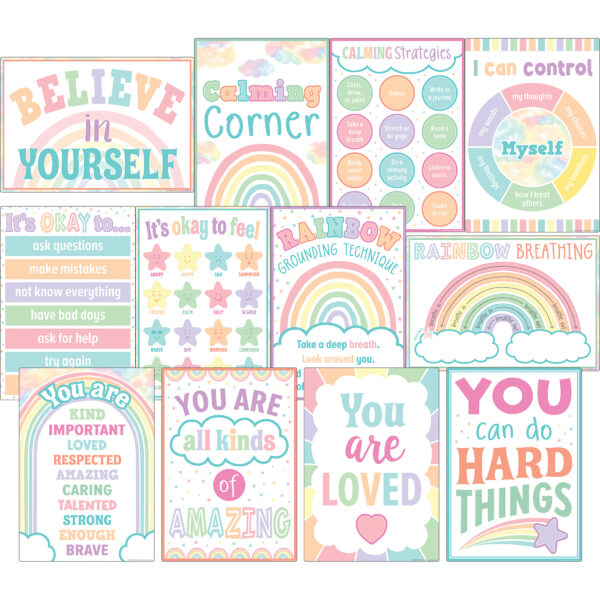 ERSTCR8439.jpg Pastel Pop Calming Strategies Small Poster 12-Pack