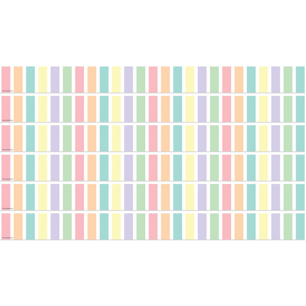 Pastel Pop Stripes Straight Border Trim, 35 Feet Per Pack, 6 Packs