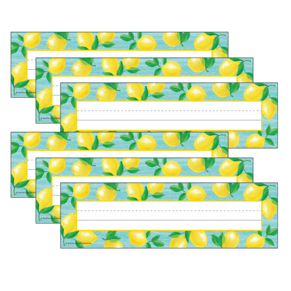 Lemon Zest Flat Name Plates Lemon Zest Flat Name Plates, 11.5" x 3.5", 36 Per Pack, 6 Packs