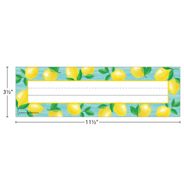 Lemon Zest Flat Name Plates Lemon Zest Flat Name Plates, 11.5" x 3.5", 36 Per Pack, 6 Packs