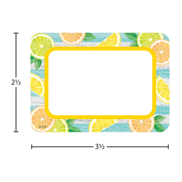 Lemon Zest Name Tags-Labels - Multi-Pack, 36 Per Pack, 6 Packs