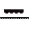 Modern Farmhouse Black with Gray Scalloped Border Trim, 35 Feet, 6 Packs