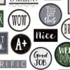 Modern Farmhouse Stickers, 120 Per Pack, 12 Packs