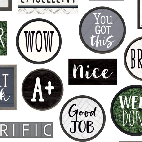 Modern Farmhouse Stickers, 120 Per Pack, 12 Packs