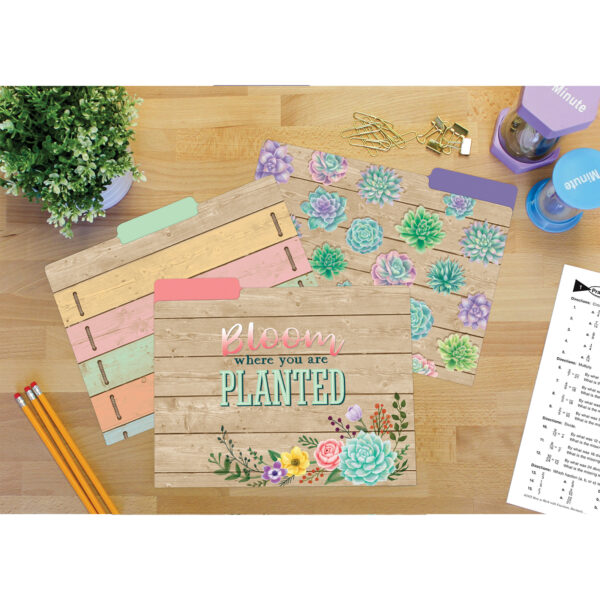 Rustic Bloom File Folders, 2 Packs