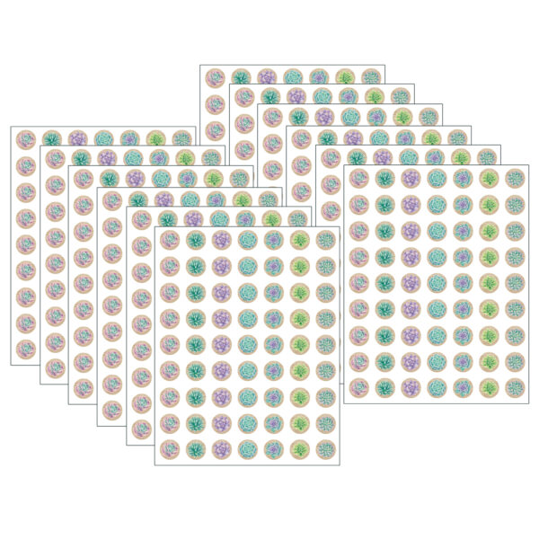 Rustic Bloom Mini Stickers, 378 Per Pack, 12 Packs