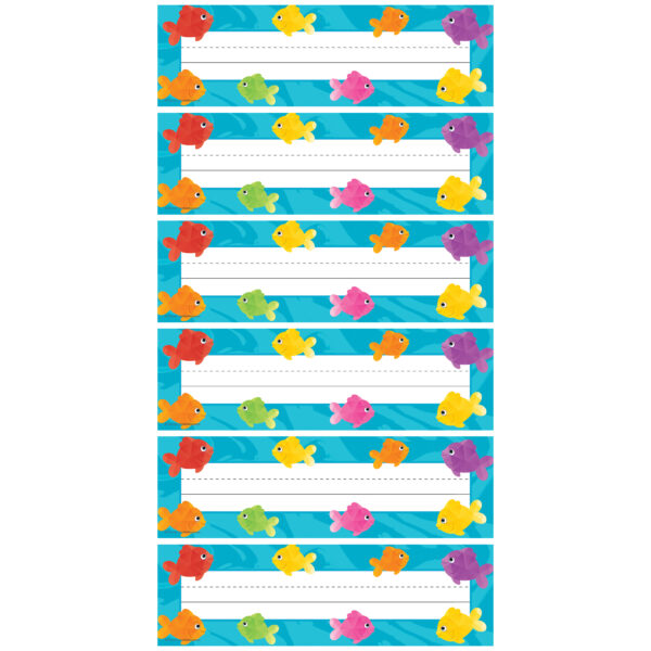 Colorful Fish Flat Name Plates, 36 Per Pack, 6 Packs