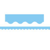 Light Blue Scalloped Border Trim, 35 Feet Per Pack, 6 Packs