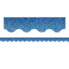 Blue Sparkle Scalloped Border Trim, 35 Feet Per Pack, 6 Packs