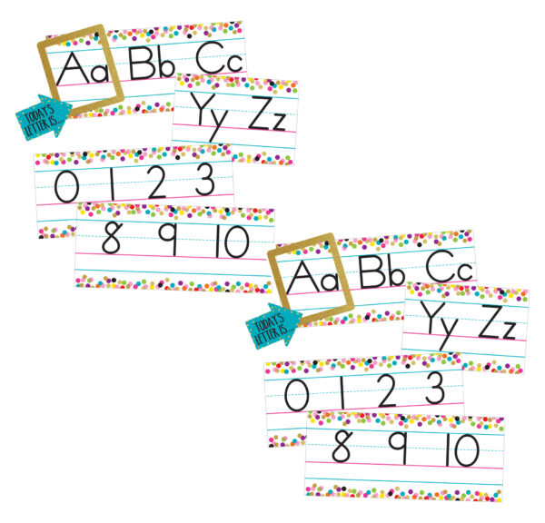 Confetti Alphabet Line Bulletin Board Confetti Alphabet Line Bulletin Board Set, 2 Sets