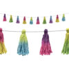 Pompom and Tassels Art Tie-Dye Tassels Garland