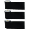 Black Straight Rolled Border Trim, 50 Feet Per Roll, Pack of 3