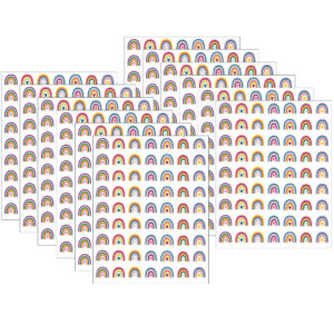 Oh Happy Day Rainbows Mini Stickers, 378 Per Pack, 12 Packs